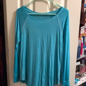Teal long sleeve AE jegging t